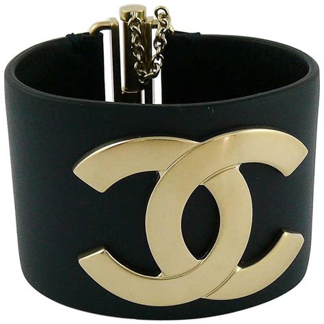 chanel leather wrap bracelet|Chanel cuff jewelry.